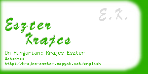 eszter krajcs business card